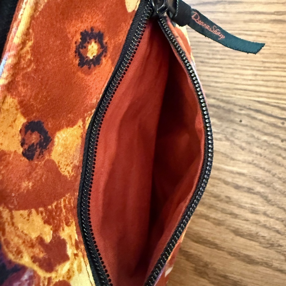 Donna Sharp NWOT 2 Handle Tote Bag Orange Purple Poppy Floral Print - Picture 8 of 8